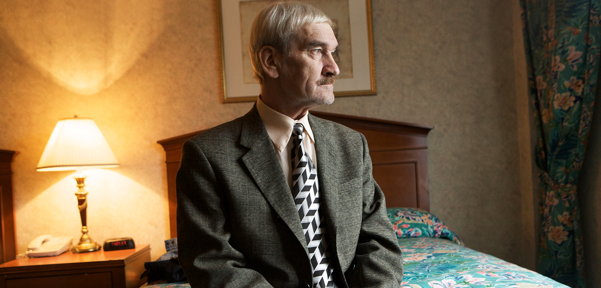 Skådespelaren Stanislov Petrov som spelar huvudrollen i filmen Mannen som räddade världen.