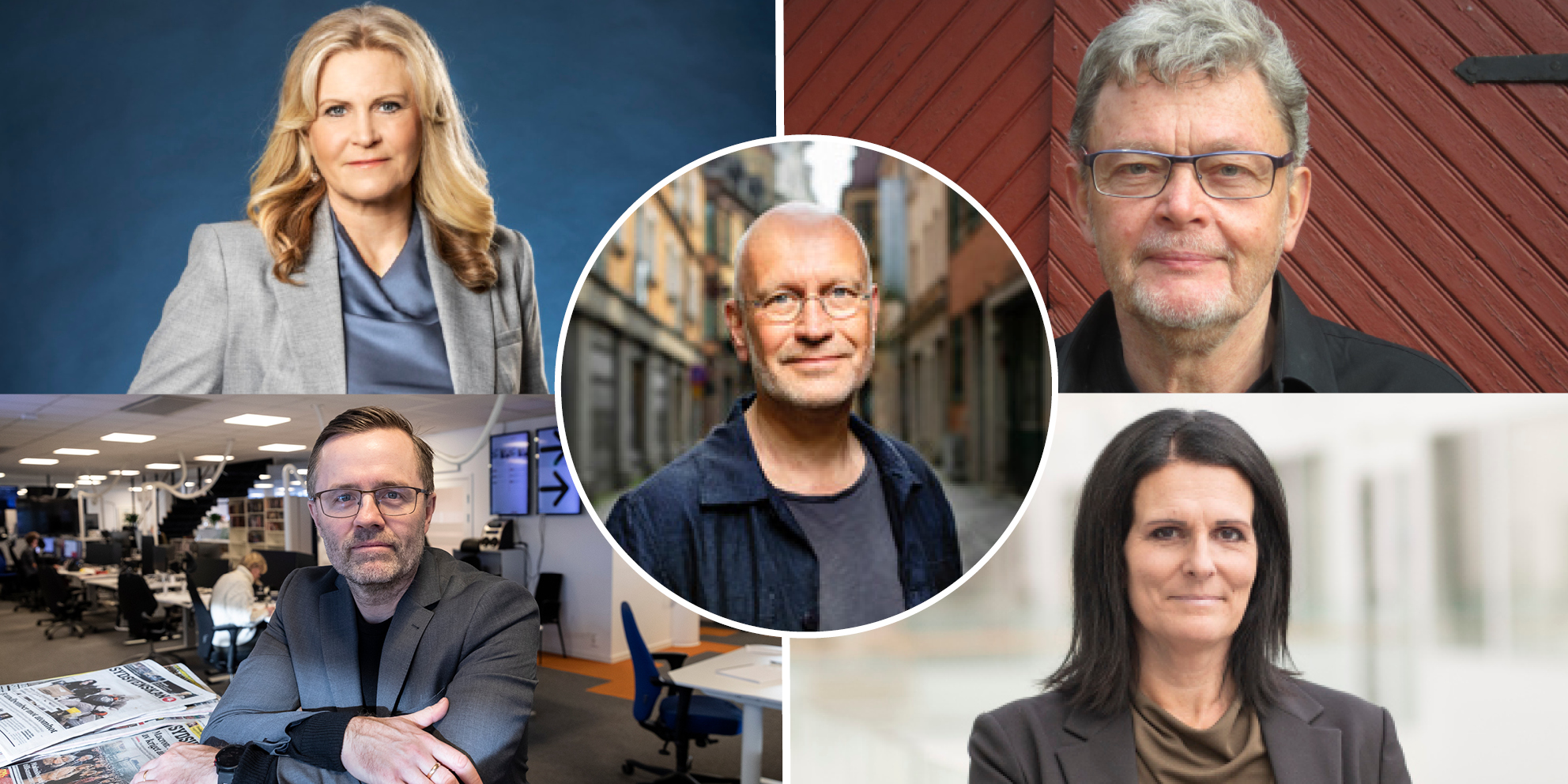 Camilla Kvarntoft, Birger Schlaug, Jonas Kanje, Frida Stranne och Lars Mogensen.